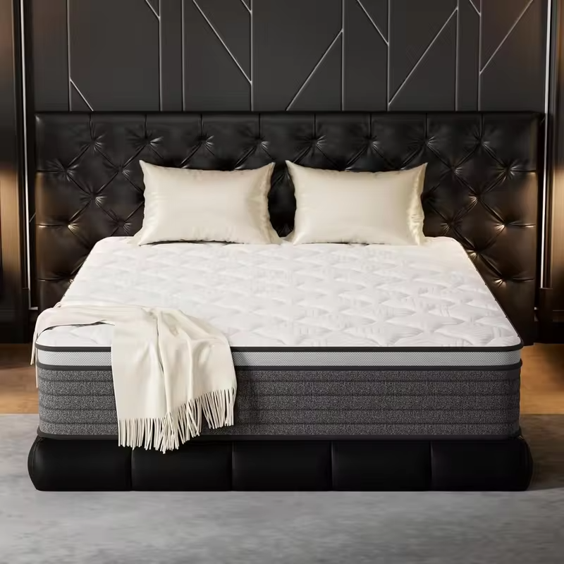 14 Inch Queen Hybrid Mattress,Gel Memory Foam & Pocket Spring,Pressure Relief, Custom