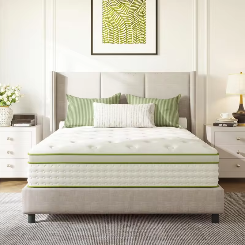 12 Inch Queen Hybrid Mattress,Medium Firm,Motion Isolation,Reinforced Edge Support,Fiberglass Free,Pressure Relief, Custom