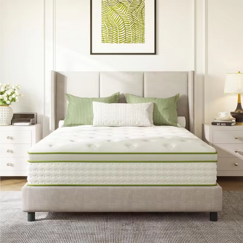 12 Inch Queen Hybrid Mattress,Medium Firm,Motion Isolation,Reinforced Edge Support,Fiberglass Free,Pressure Relief, Custom