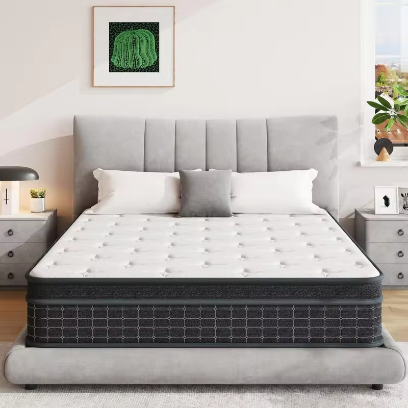 12 Inch Queen Mattress,Pocket Coil,Motion Isolation & Pressure Relief, Custom