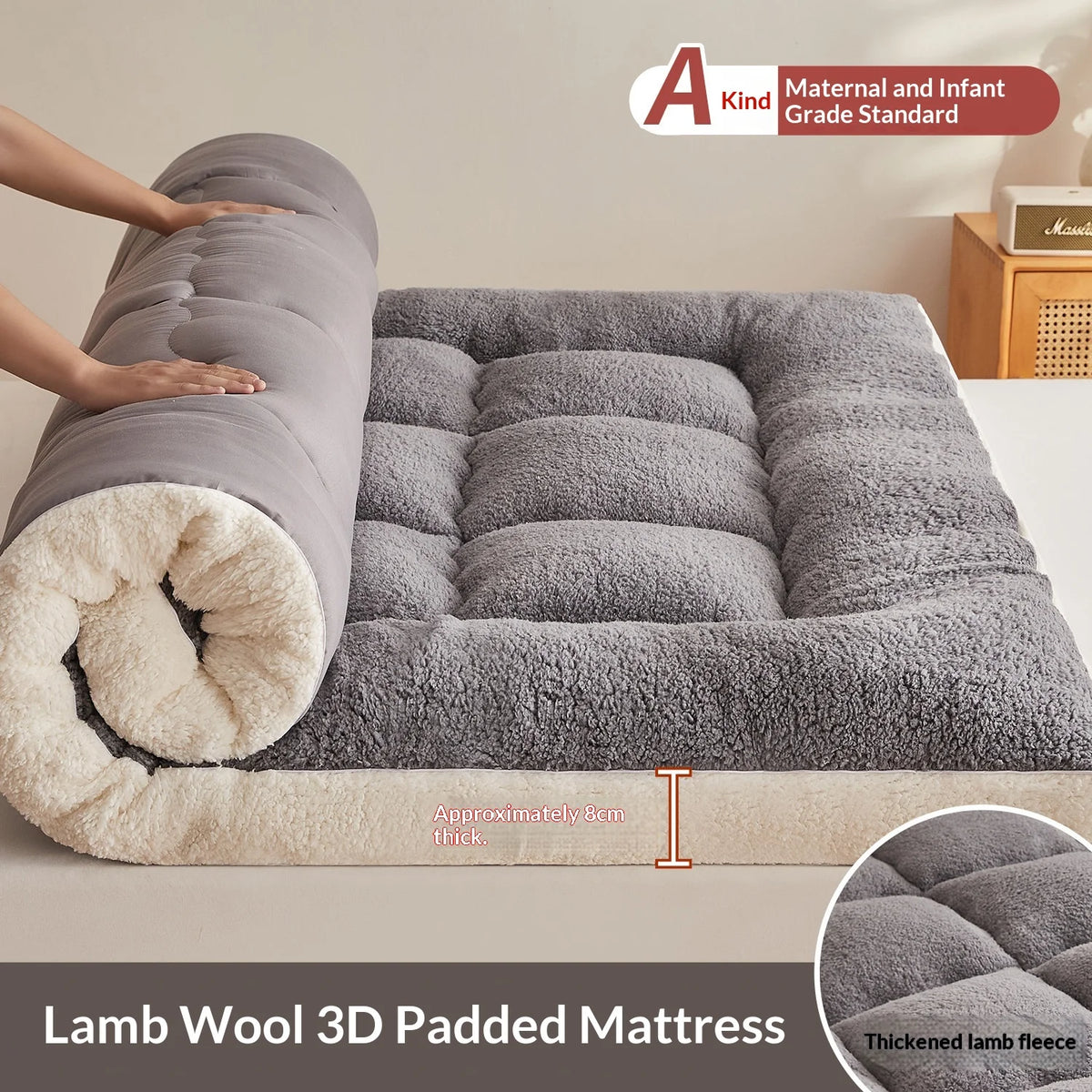 Cooling Gel Hypoallergenic Orthopedic Breathable Pressure Relief Supportive Polyester Fiber Mattress Queen King Twin Bedroom