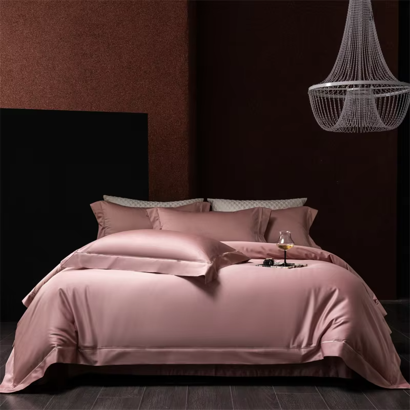 Luxury 1000TC Egyptian Cotton Bedding Set Smooth Satin Feel Duvet Cover Flat Sheet Pillow Cover Hotel Grade Home Textiles 4Pcs