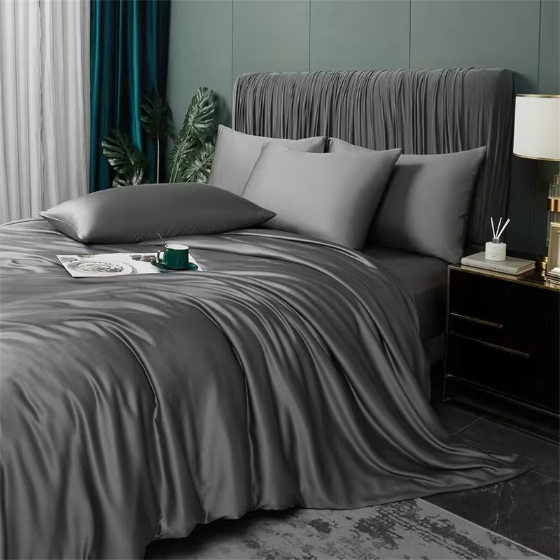 Silky Bedding Set Luxury Natural 100% Bamboo Duvet Cover Set Bedsheet Bed Linen Pillowcase Double Bed Sheet Set King Queen Size