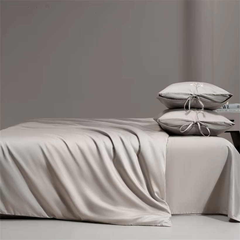 Embroidered Floral Luxury Egyptian Cotton Bedding Set Double Queen King Size Solid Duvet Cover Bed Sheet Set Fitted Sheet 1000TC