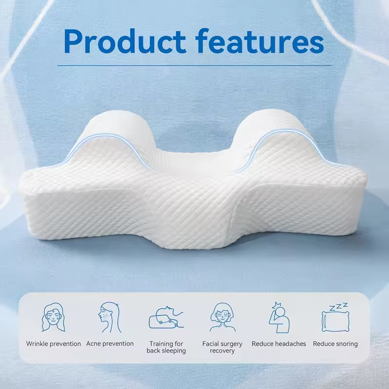 Sleeping Beauty Pillow Anti-Wrinkle Neck Protection Sleep Memory Foam Pillow Comfortable Soft Skin Care Bedding Cool Face Pillow