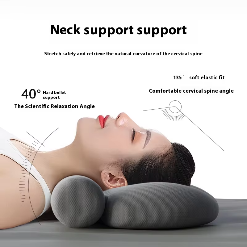 Upgraded Version Popular Wormwood Hot Compress Cervical Pillow for Heating & Cylinder Protecting Cervical Spine and Aiding Sleep