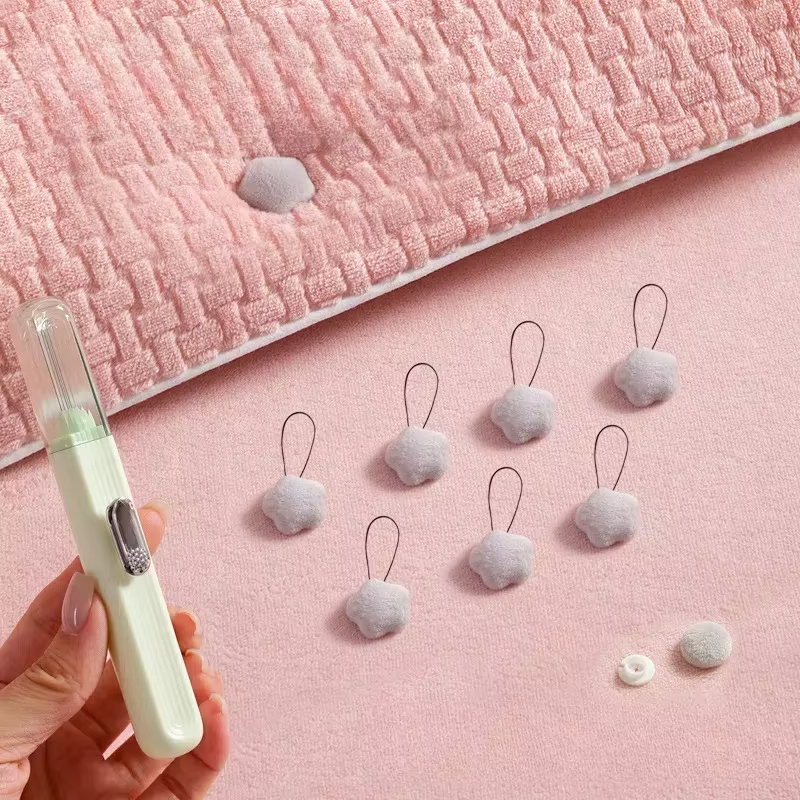 8pcs Set Universal Quilt Cover Fixer Line Easily Install Double-Sided Bed Sheet Fastener Cotton Quilt Fixer Buckle Home Use