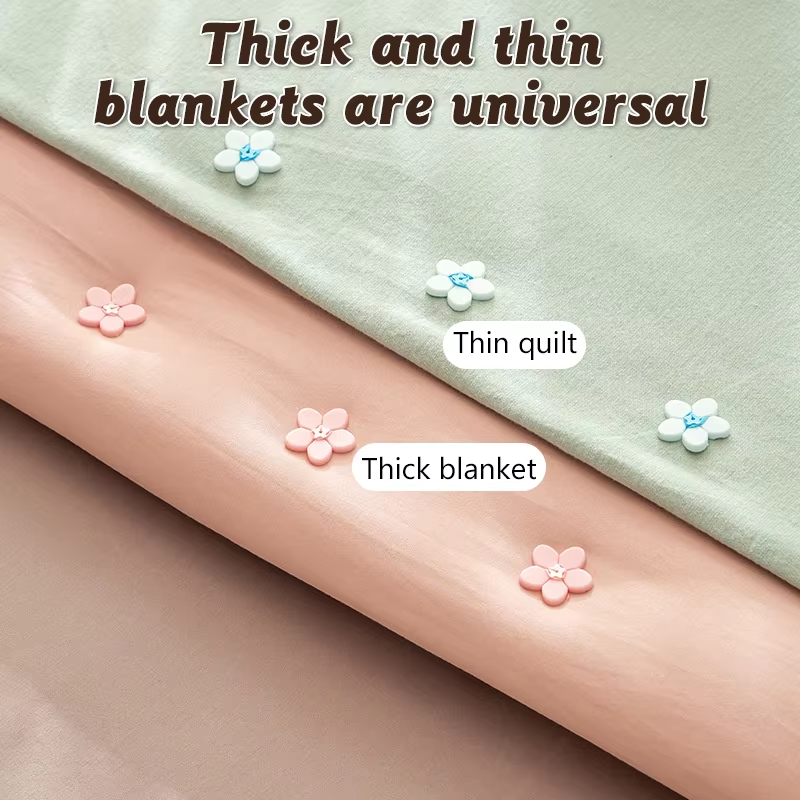 18PCS BedSheet Quilt Clip One Button Unlock Duvet Cover Fastener Clip Anti Slip Blanket Buckles Quilt Holder Fixator Grippers