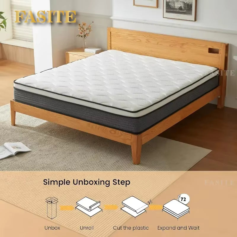 Full Mattress 10 Inch Full Size Mattress in a Box Memory Foam Hybrid Mattress with Individual Pocket Spring for Motion Isolation